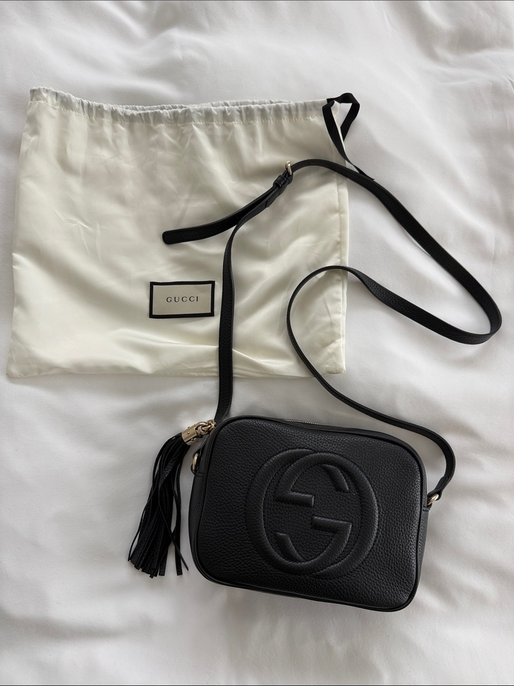 Gucci Pebbled Calfskin Soho Disco Bag Black